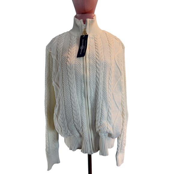 NWT The Bradford Exchange Cotton Sweater Jacket Lined Pockets Irish Blessing L - Picture 1 of 10